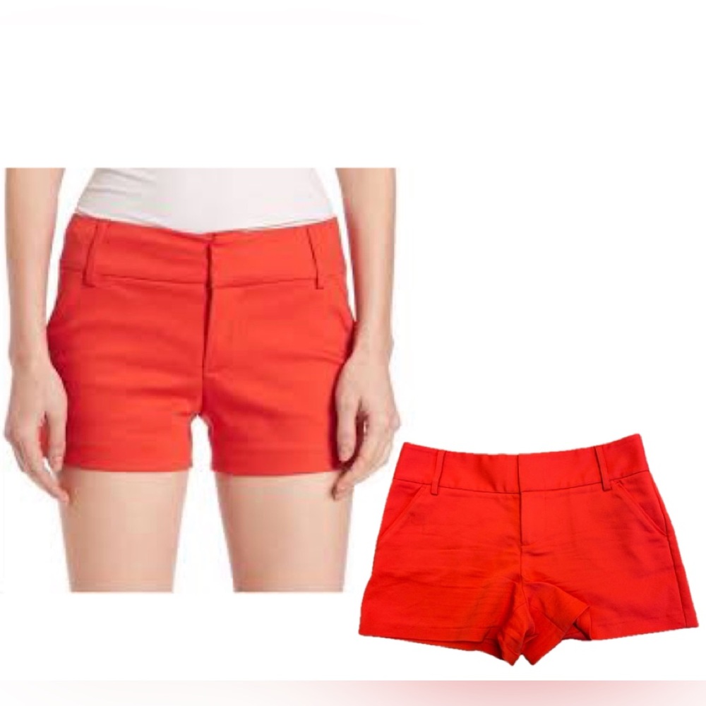 alice + olivia candy cuff orange shorts Sz 6